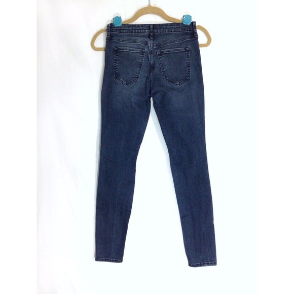 GAP 1969 Blue Jeggings with leg zippers size 0 or 25 EUC leggings skinny jeans - Picture 4 of 7
